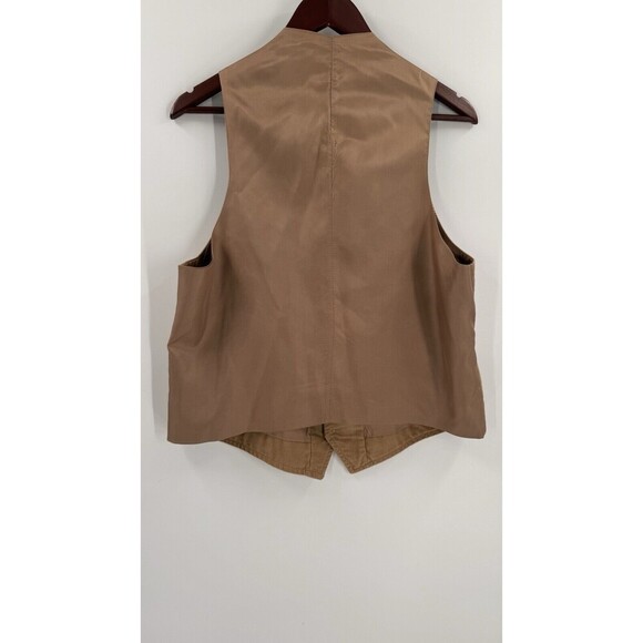 Vintage 70s Farah Corduroy Tan Blazer and Vest Leather Buttons See Measurements - Picture 14 of 16